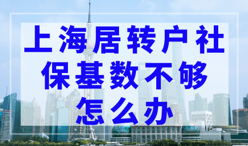 上海居转户社保基数不够怎么办？上海居转户2023政策