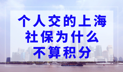 个人交的上海社保为什么不算积分？积分必看！