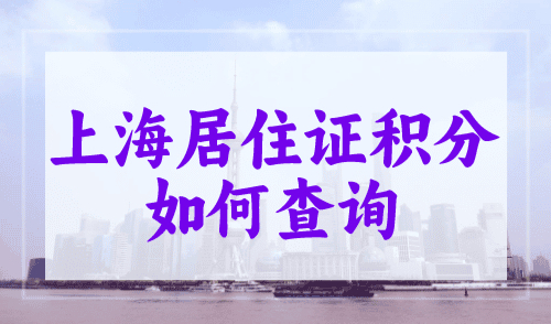 上海居住证积分如何查询，12333上海积分查询官网