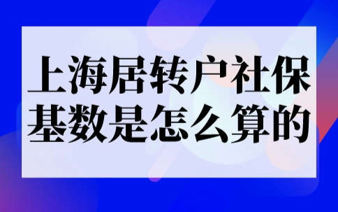 上海居转户社保基数是怎么算的