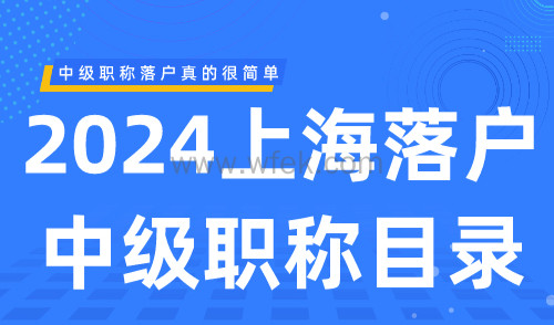 2024上海落户中级职称目录 中级职称落户真的很简单