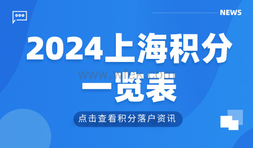 2024上海积分一览表！上海居住证积分120分怎么算？