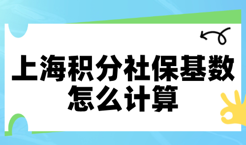 上海积分社保基数怎么计算？附常见社保积分达标方案！