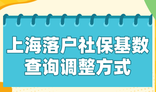 2024上海落户社保基数已公布，附社保基数查询调整方式！