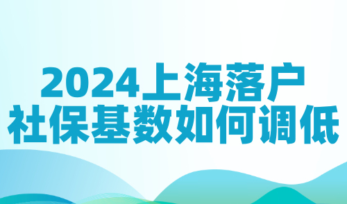 2024上海落户社保基数如何调低？一招教会不再交高额社保！