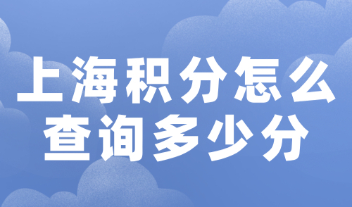 上海积分怎么查询多少分？上海积分计算器助你一臂之力！
