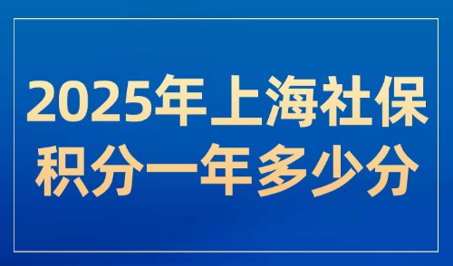 上海社保缴费比例一览：2025年上海社保积分一年多少分？