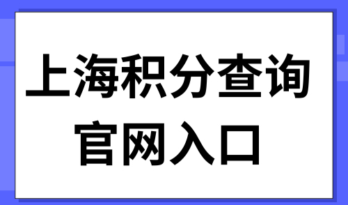 上海积分查询官网入口，2025年最新官方通道直达！