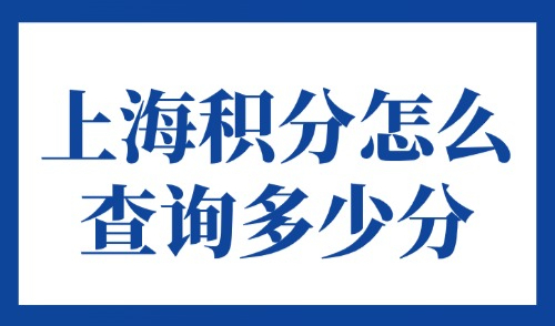 2025年上海积分怎么查询多少分？上海120分积分模拟打分！