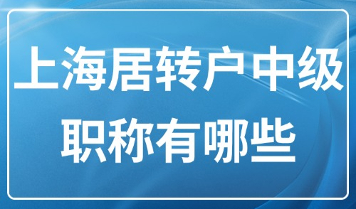 上海居转户中级职称有哪些？2025居转户落户最新政策解读！