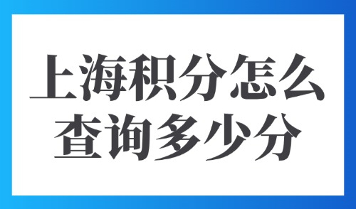 上海积分怎么查询多少分？15种积分方案及条件整理（附流程）！