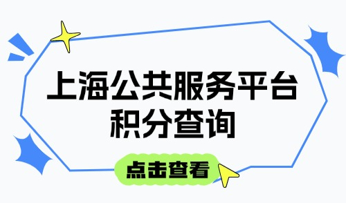 上海公共服务平台积分查询：2025外地人在上海积分怎么查？
