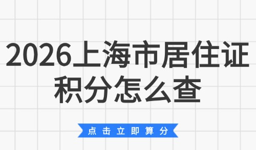 2026上海市居住证积分怎么查？一文教会你6大查分工具！
