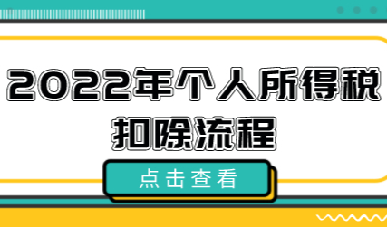 2022年个人所得税专项附加扣除开始，详见流程